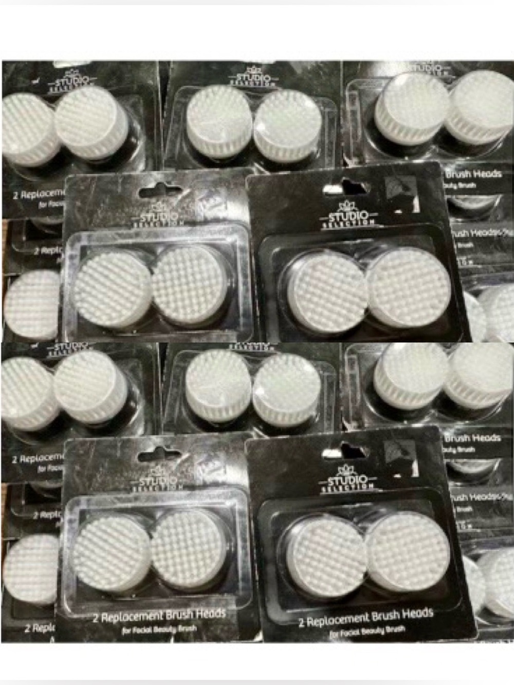 20/2pk - Studio Selection Replacement Facial Brush Heads - White